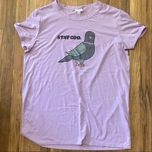 LulaRoe Liv. Stay Coo. Pigeon. Light purple.